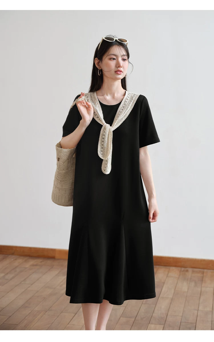 大尺碼胖mm黑色短袖綁帶披肩洋裝女2026新款夏季巨好看裙子,大尺碼胖mm黑色短袖綁帶披肩洋裝女2026新款夏季巨好看裙子,HBFS7161,大尺碼胖mm黑色短袖綁帶披肩洋裝女2026新款夏季巨好看裙子,中大尺碼,披肩設計