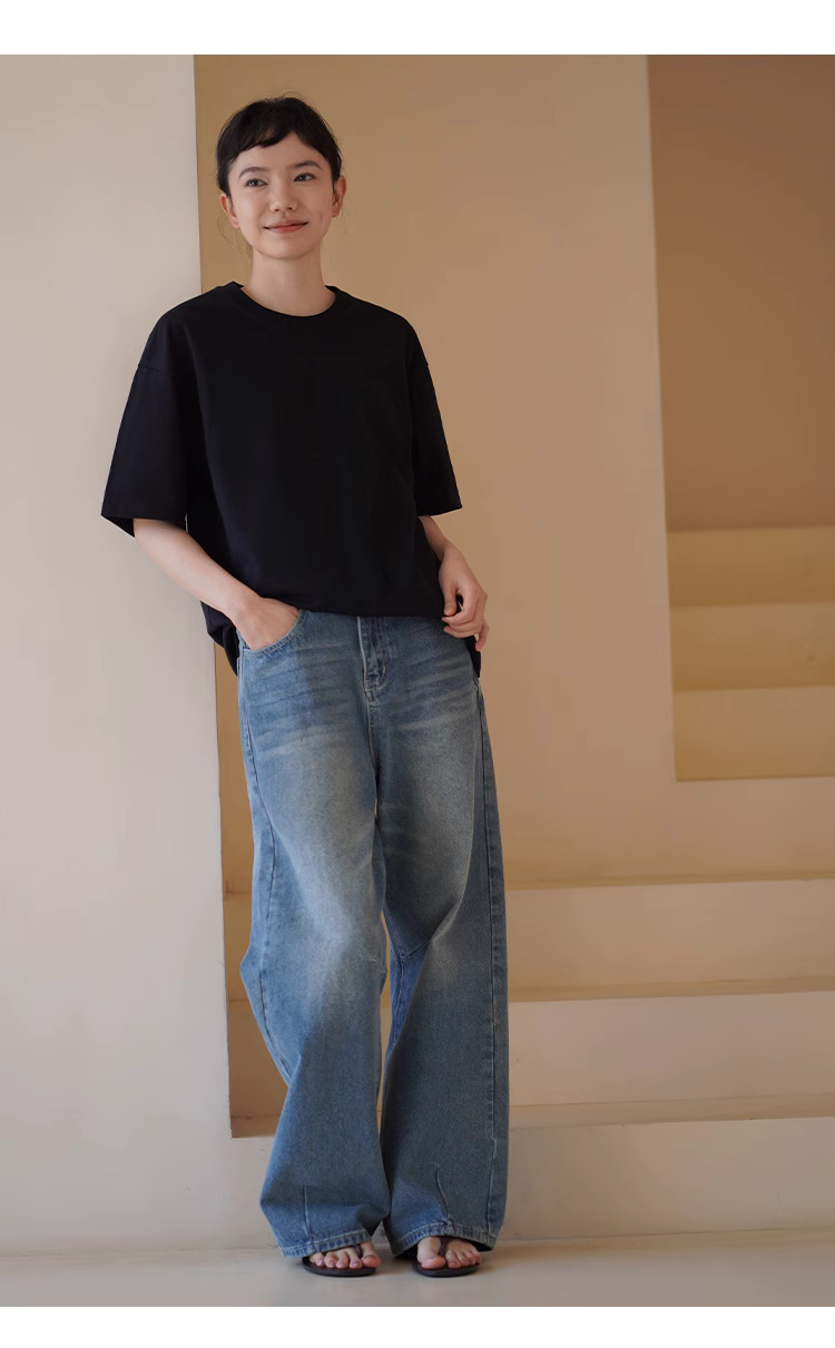 閉眼入系列寬鬆圓領T卹男女同款基本款100棉短袖上衣,閉眼入系列寬鬆圓領T卹男女同款基本款100棉短袖上衣,HBES1095,閉眼入系列寬鬆圓領T卹男女同款基本款100棉短袖上衣,包色推薦,全棉面料