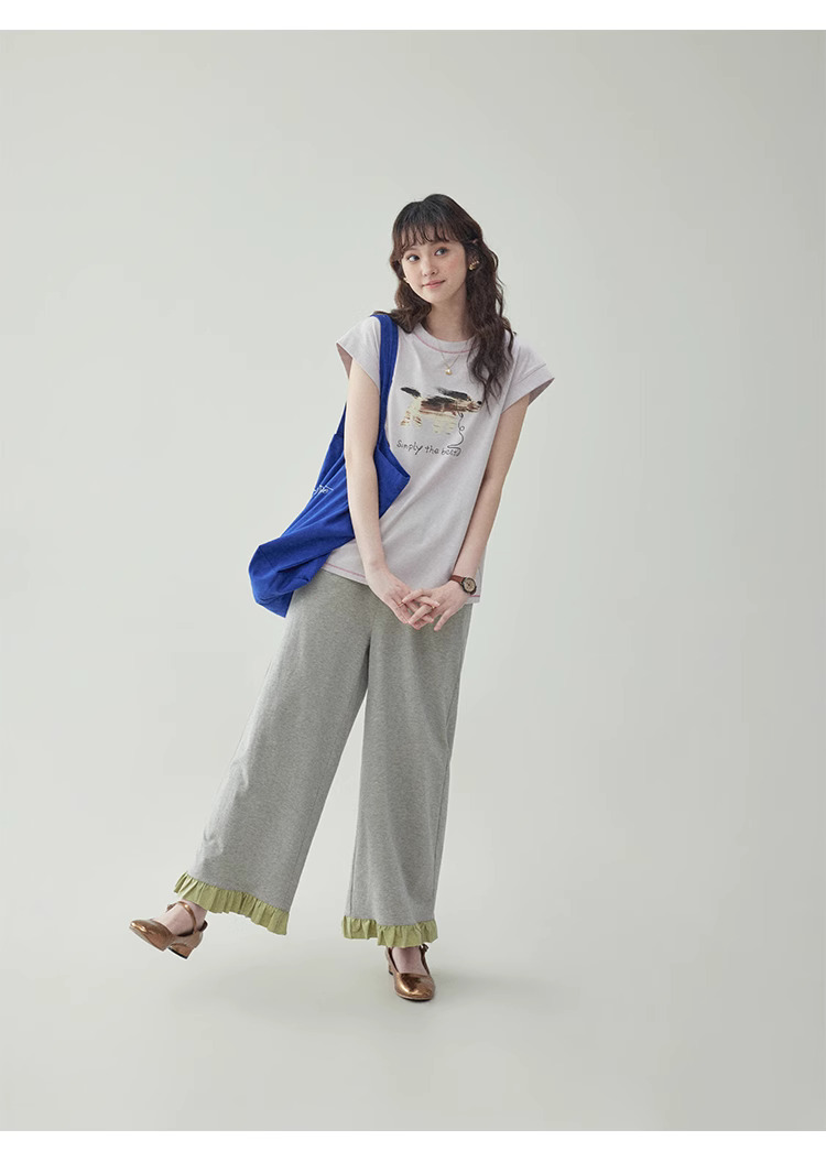少女感小狗印花無袖純棉t卹女夏季減齡寬鬆上衣