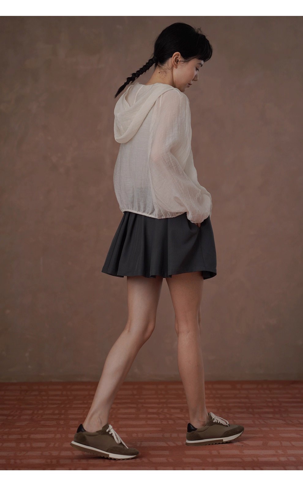 泡沫海洋肌理外套薄款透氣連帽長袖顯瘦休閒寬鬆上衣