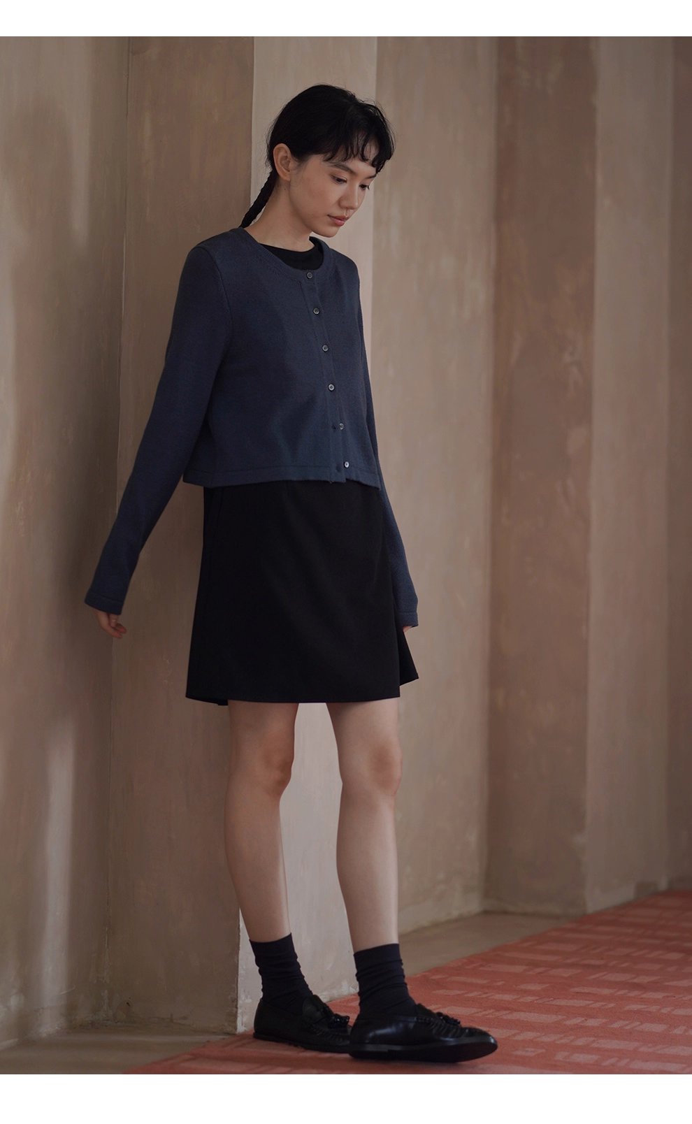 輕盈玲瓏百搭圓領短外套顯瘦正肩棉感針織通勤開襟衫女