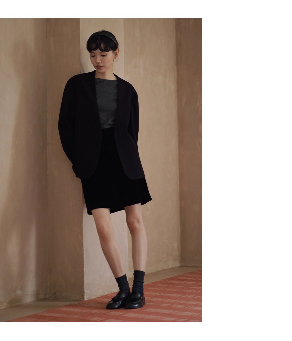 簡約時尚知識分子西裝寬鬆輪廓顯瘦V領高智感氣場外套女