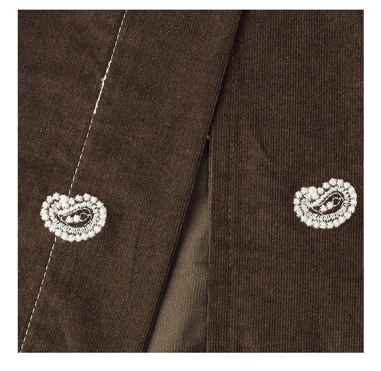 減齡刺繡純棉背帶洋裝女秋季新款後開叉a字裙