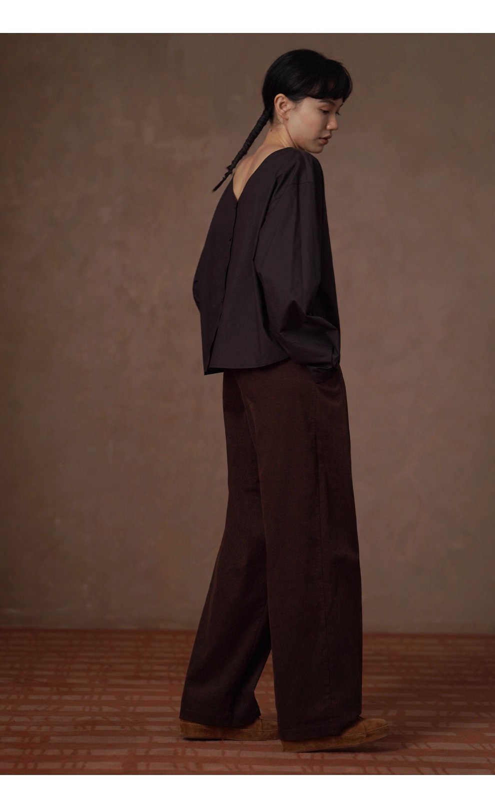 百變通勤兩穿氣質襯衫挺括100棉V領顯瘦寬鬆長袖上衣女