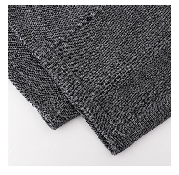 韓系灰色高腰休閒衛褲女秋季新款寬腿百搭彎刀褲