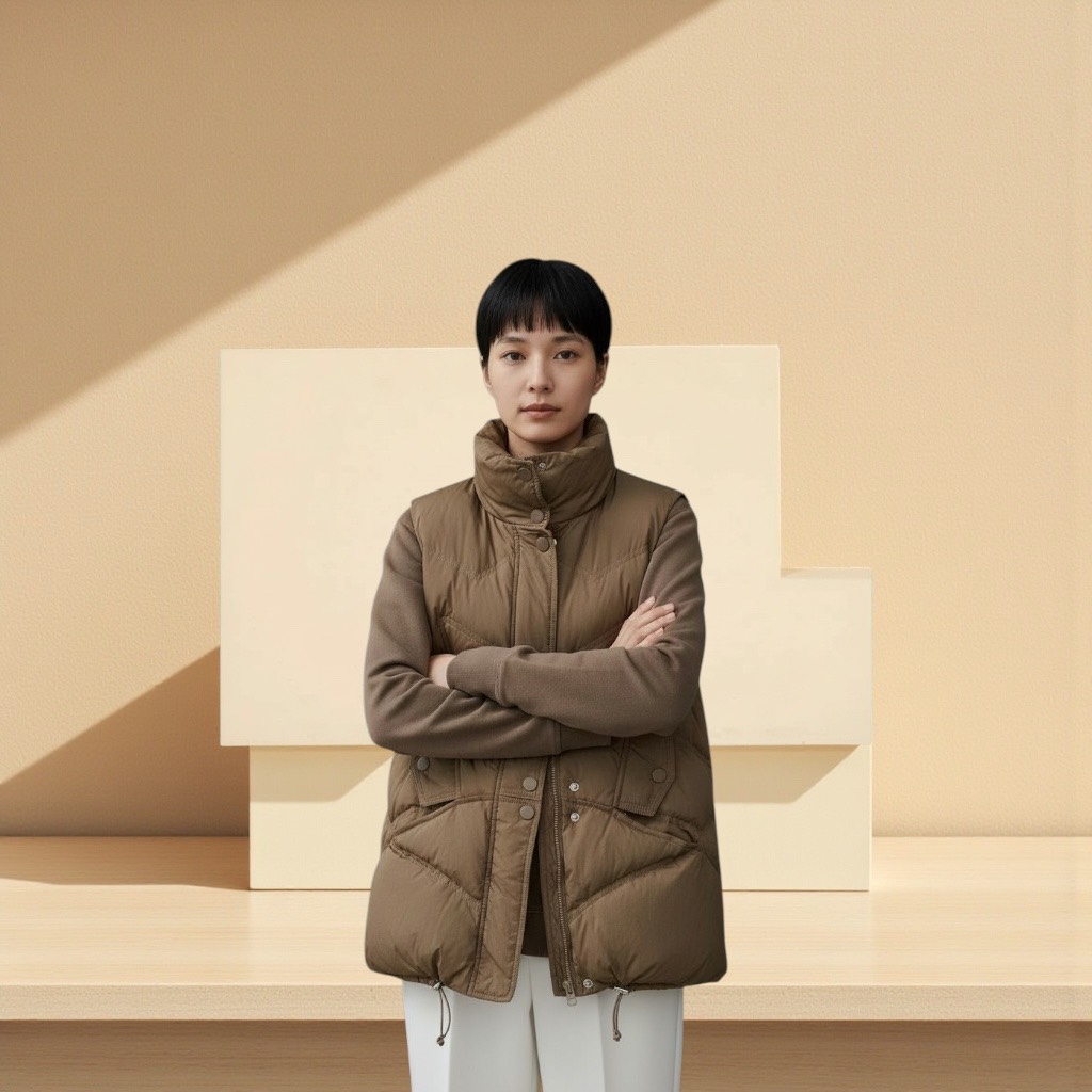 白鴨絨羽絨馬甲輕薄百搭坎肩背心