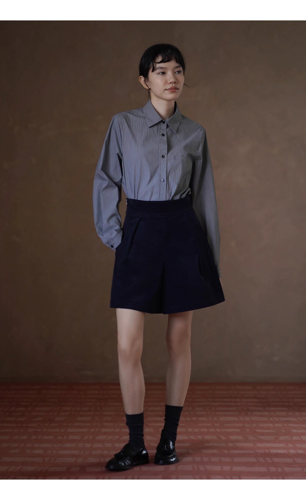 清晰像素條紋法式通勤襯衫寬鬆落肩顯瘦疊穿長袖上衣女,清晰像素條紋法式通勤襯衫寬鬆落肩顯瘦疊穿長袖上衣女,HBEW1112,清晰像素條紋法式通勤襯衫寬鬆落肩顯瘦疊穿長袖上衣女,條紋造型,通勤俐落