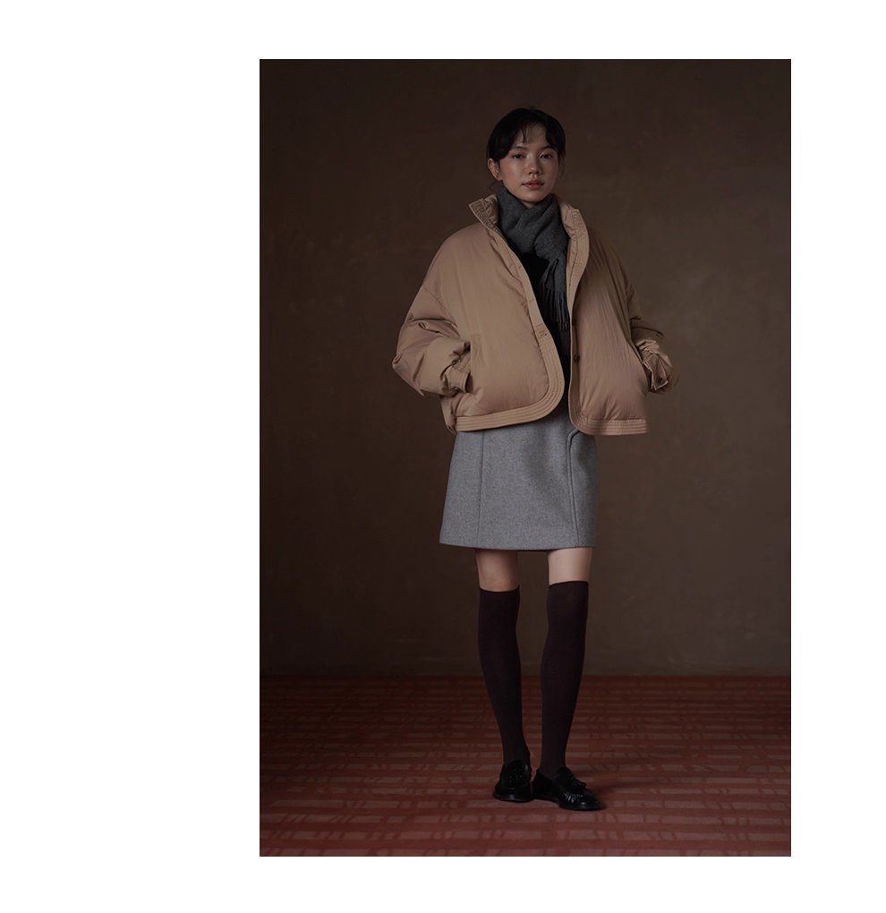 打破單調前片分割設計高腰短版顯瘦A字通勤毛呢半身裙女,打破單調前片分割設計高腰短版顯瘦A字通勤毛呢半身裙女,HBEW2022,打破單調前片分割設計高腰短版顯瘦A字通勤毛呢半身裙女,俐落剪裁,羊毛混紡