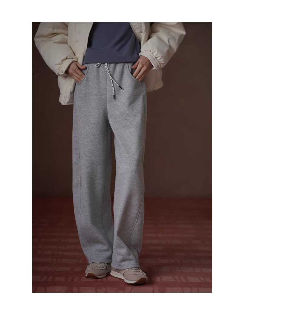 溫暖加倍仿羊絨加絨加厚立體顯瘦分割高腰寬鬆運動長褲,溫暖加倍仿羊絨加絨加厚立體顯瘦分割高腰寬鬆運動長褲,HBEW3042,溫暖加倍仿羊絨加絨加厚立體顯瘦分割高腰寬鬆運動長褲,彎刀褲型,加絨加厚