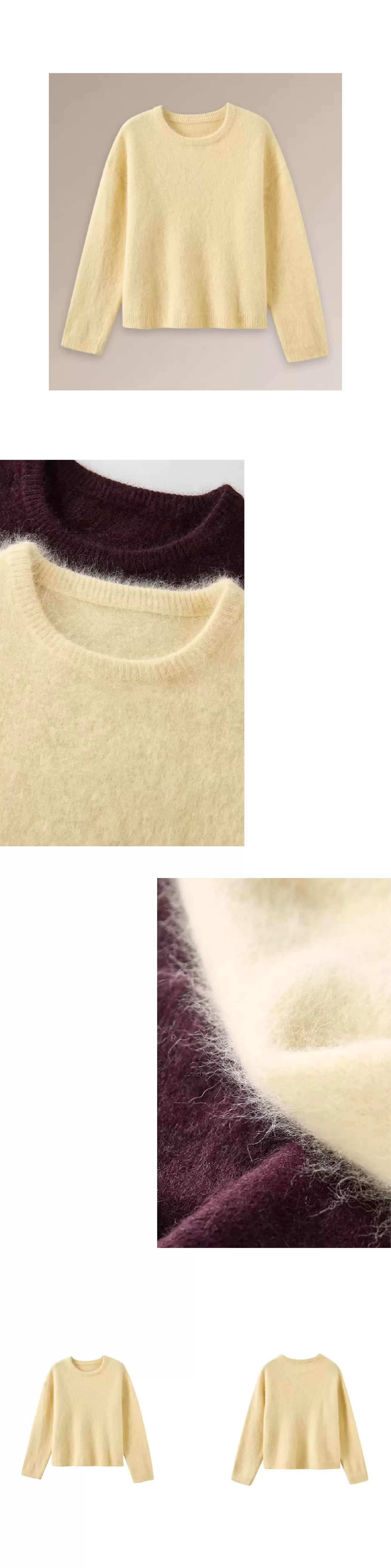 蓬鬆酒心吐司24支敲細浣熊混紡紗線圓領寬鬆絨毛毛衣女,蓬鬆酒心吐司24支敲細浣熊混紡紗線圓領寬鬆絨毛毛衣女,HBEW1137,蓬鬆酒心吐司24支敲細浣熊混紡紗線圓領寬鬆絨毛毛衣女,絨毛毛衣,羅紋縮口