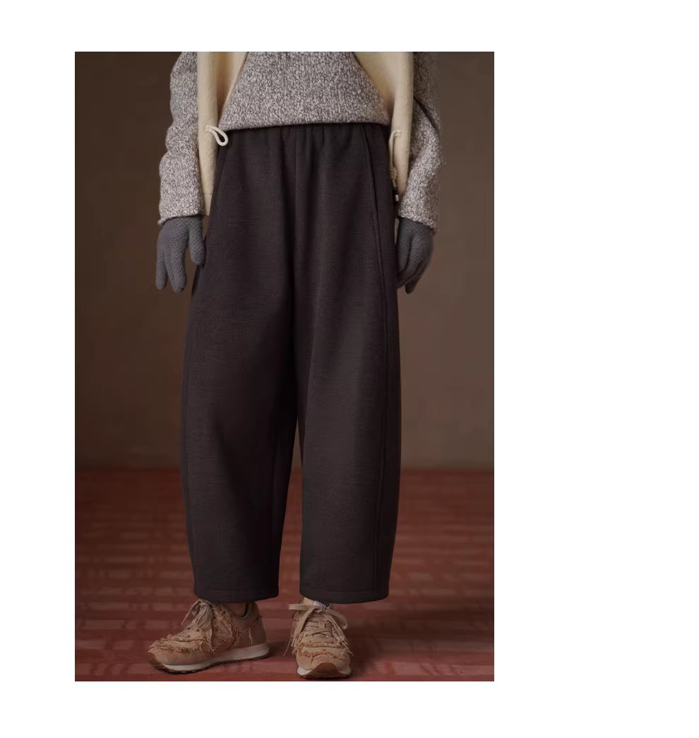 復古香蕉輪廓加厚特舒絨解構斜切分割顯瘦寬鬆毛呢長褲,復古香蕉輪廓加厚特舒絨解構斜切分割顯瘦寬鬆毛呢長褲,HBEW3045,復古香蕉輪廓加厚特舒絨解構斜切分割顯瘦寬鬆毛呢長褲,香蕉褲型,羊毛混紡