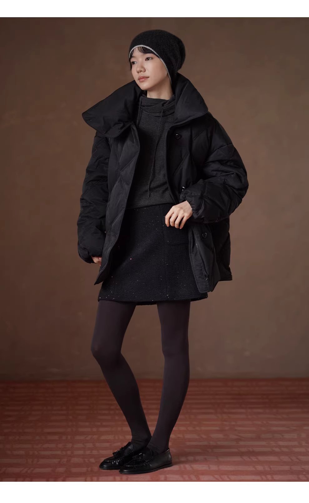 法式超細綿羊毛混紡疊量鬆弛堆堆領針織內搭合身上衣女,法式超細綿羊毛混紡疊量鬆弛堆堆領針織內搭合身上衣女,HBEW1167,法式超細綿羊毛混紡疊量鬆弛堆堆領針織內搭合身上衣女,連帽抽繩,羊毛混紡