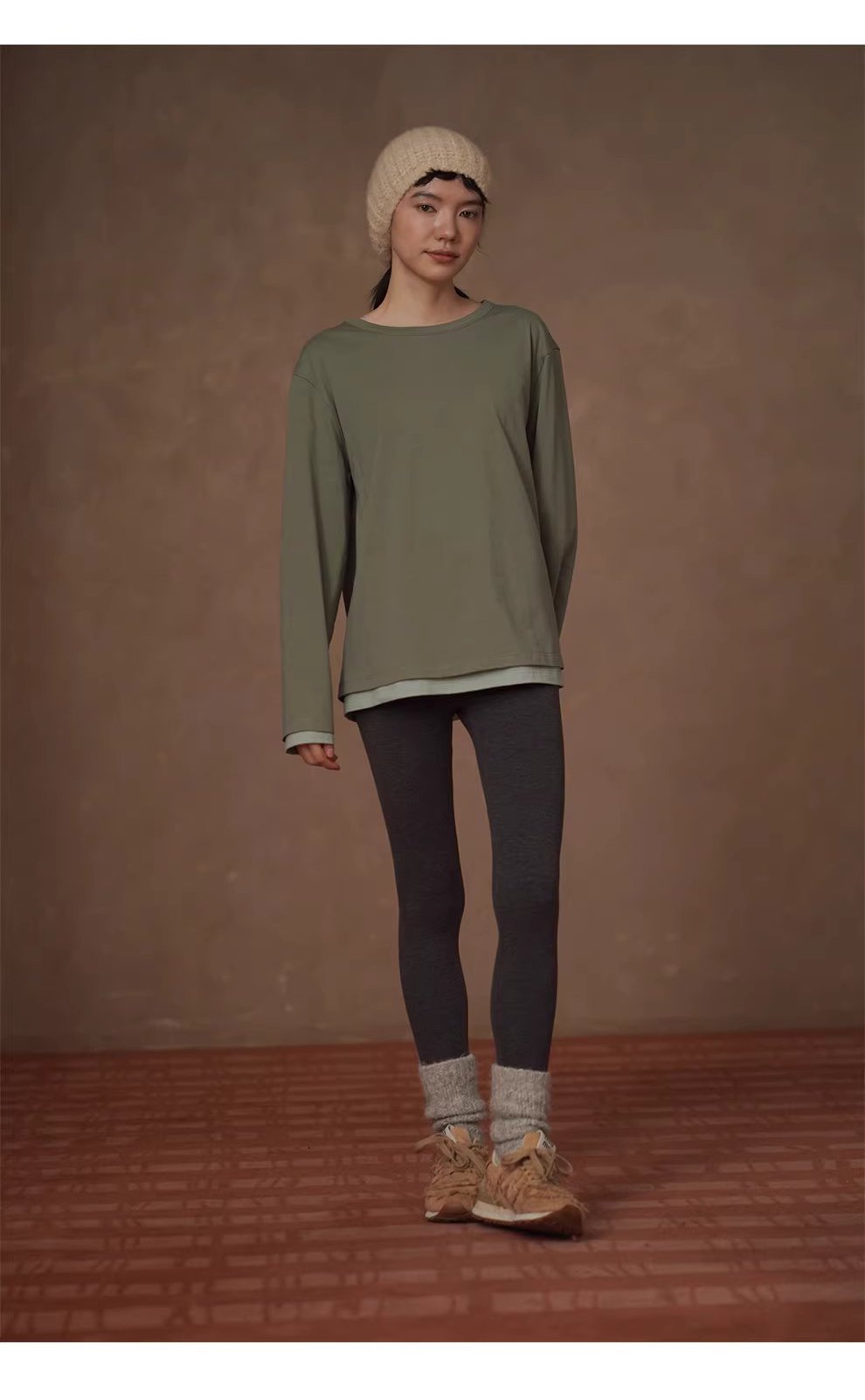 浮萍奶油長袖T假兩件撞色拼接寬鬆圓領內搭顯瘦休閒上衣,浮萍奶油長袖T假兩件撞色拼接寬鬆圓領內搭顯瘦休閒上衣,HBEW1171,浮萍奶油長袖T假兩件撞色拼接寬鬆圓領內搭顯瘦休閒上衣,假兩件式,舒適面料