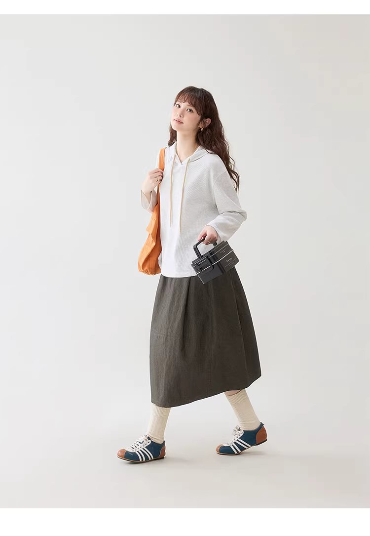 灰色華夫格連帽薄款T恤女春季新款通勤寬鬆上衣,灰色華夫格連帽薄款T恤女春季新款通勤寬鬆上衣,HBFS1004,灰色華夫格連帽薄款T恤女春季新款通勤寬鬆上衣,連帽上衣,華夫格