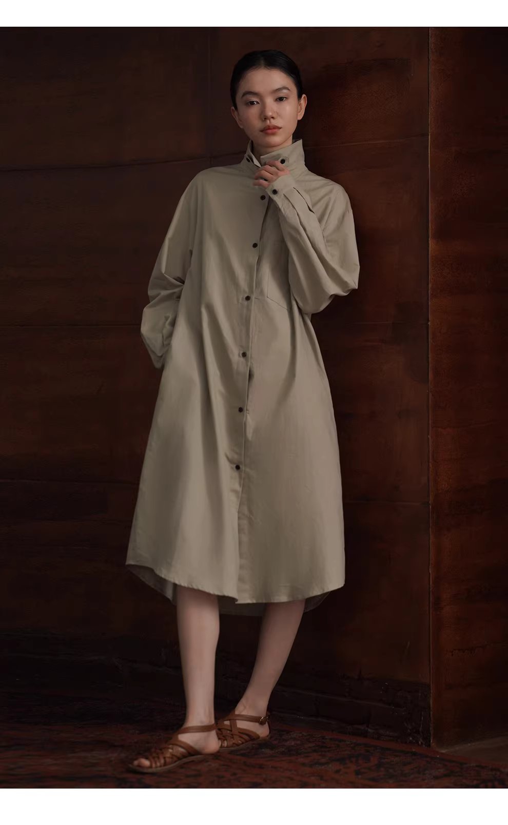 日常友善清透亞麻棉混紡襯衫領寬鬆H版型腰帶通勤洋裝,日常友善清透亞麻棉混紡襯衫領寬鬆H版型腰帶通勤洋裝,HBFS7003,日常友善清透亞麻棉混紡襯衫領寬鬆H版型腰帶通勤洋裝,通勤俐落,棉麻材質