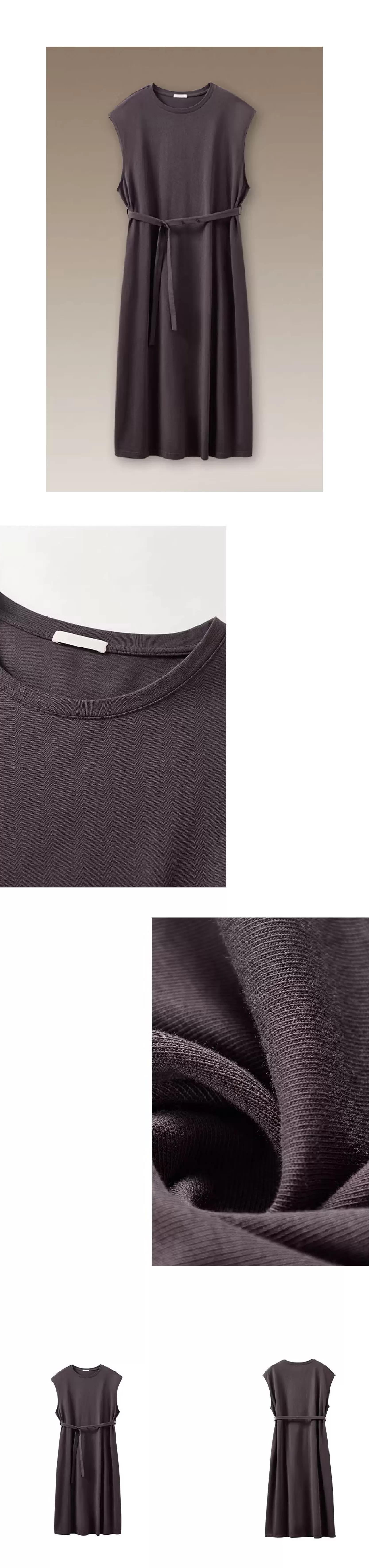 綿柔禪意100棉寬鬆直筒圓領可調式腰帶顯瘦無袖通勤洋裝,綿柔禪意100棉寬鬆直筒圓領可調式腰帶顯瘦無袖通勤洋裝,HBFS7006,綿柔禪意100棉寬鬆直筒圓領可調式腰帶顯瘦無袖通勤洋裝,自然垂墜,簡約大器