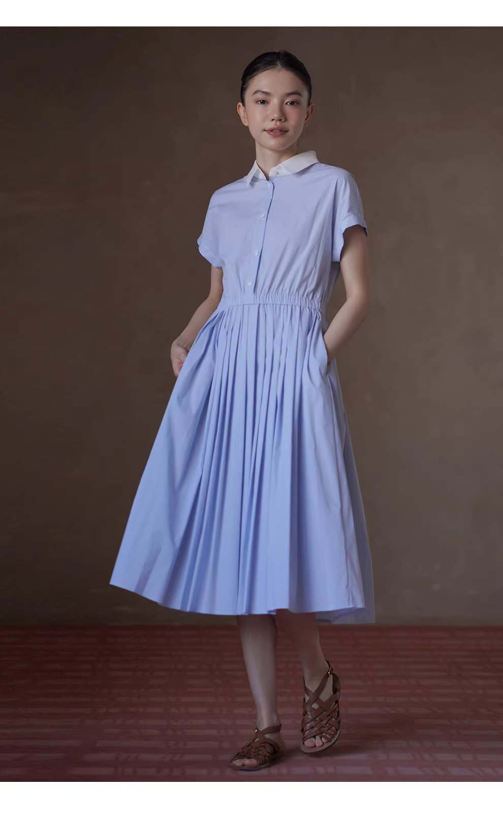 格林島嶼清新條紋洋裝親膚透氣撞色翻領收腰顯瘦洋裝,格林島嶼清新條紋洋裝親膚透氣撞色翻領收腰顯瘦洋裝,HBFS7008,格林島嶼清新條紋洋裝親膚透氣撞色翻領收腰顯瘦洋裝,軟糯親膚,版型顯瘦