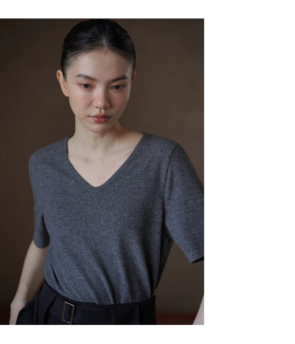 軟糯雲感T恤微寬鬆彈性V領基礎款不挑人百搭短袖上衣女,軟糯雲感T恤微寬鬆彈性V領基礎款不挑人百搭短袖上衣女,HBFS1027,軟糯雲感T恤微寬鬆彈性V領基礎款不挑人百搭短袖上衣女,貼身不悶,耐穿抗皺