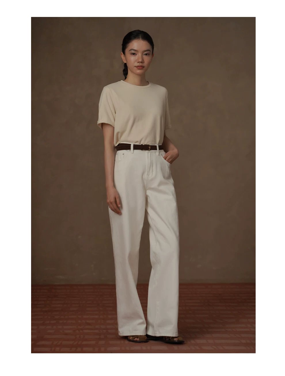 天然高棉親膚柔軟T恤合身直筒H型後領紐帶設計短袖上衣,天然高棉親膚柔軟T恤合身直筒H型後領紐帶設計短袖上衣,HBFS1031,天然高棉親膚柔軟T恤合身直筒H型後領紐帶設計短袖上衣,親膚透氣,剪裁合身