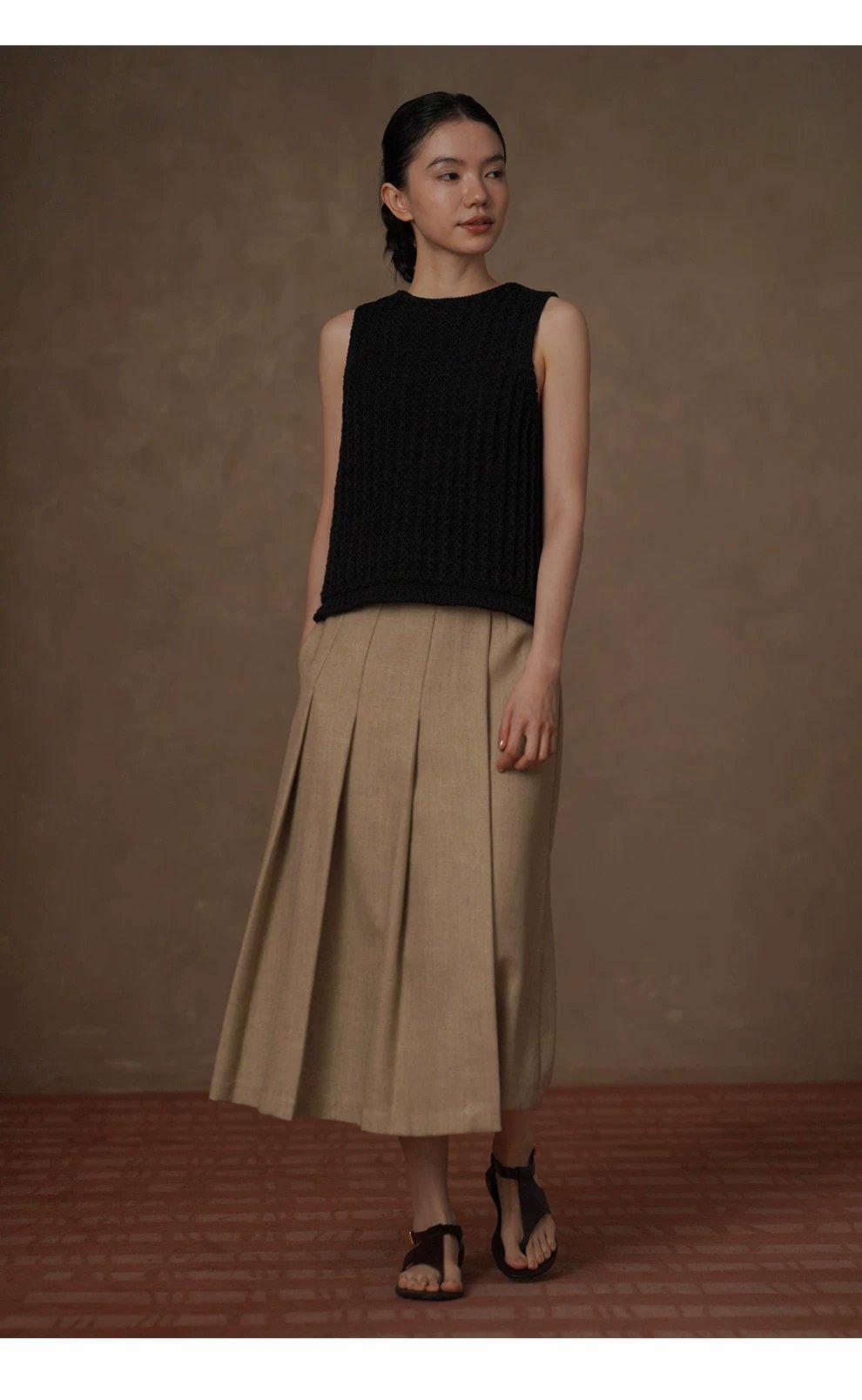 春意濃A字高腰半身裙高支高密挺括立體壓褶顯瘦學院裙,春意濃A字高腰半身裙高支高密挺括立體壓褶顯瘦學院裙,HBFS2007,春意濃A字高腰半身裙高支高密挺括立體壓褶顯瘦學院裙,抗皺耐磨,雅麻紋理