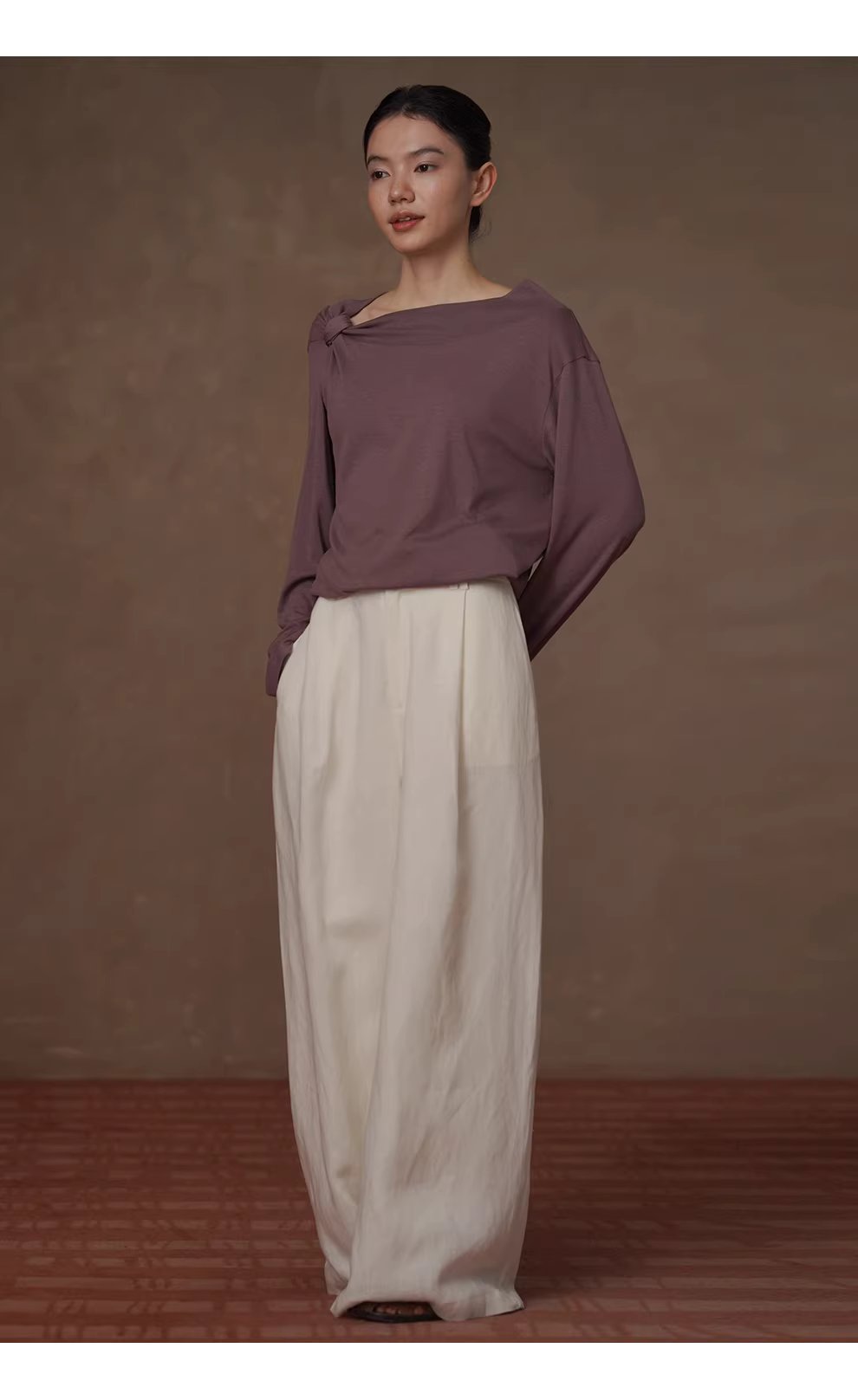 老錢典範顯瘦鬆弛感透氣亞麻萊賽爾寬鬆通勤闊腿長褲女,老錢典範顯瘦鬆弛感透氣亞麻萊賽爾寬鬆通勤闊腿長褲女,HBFS3011,老錢典範顯瘦鬆弛感透氣亞麻萊賽爾寬鬆通勤闊腿長褲女,透氣不悶,加寬腰頭