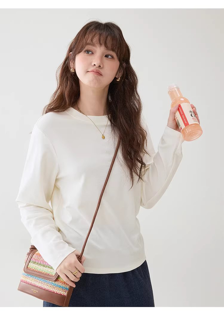 純色圓領微蝙蝠袖T恤女26春季新款寬鬆百搭上衣,純色圓領微蝙蝠袖T恤女26春季新款寬鬆百搭上衣,HBFS1041,純色圓領微蝙蝠袖T恤女26春季新款寬鬆百搭上衣,必備單品,舒適面料