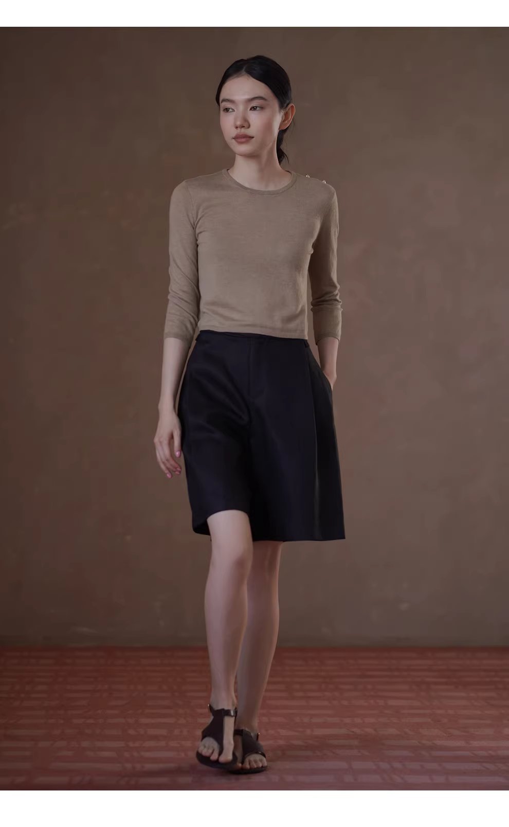 姐簡約俐落通勤五分褲透氣萊賽爾亞麻高腰寬鬆顯瘦褲子女,姐簡約俐落通勤五分褲透氣萊賽爾亞麻高腰寬鬆顯瘦褲子女,HBFS3014,姐簡約俐落通勤五分褲透氣萊賽爾亞麻高腰寬鬆顯瘦褲子女,透氣吸溼,自然垂墜