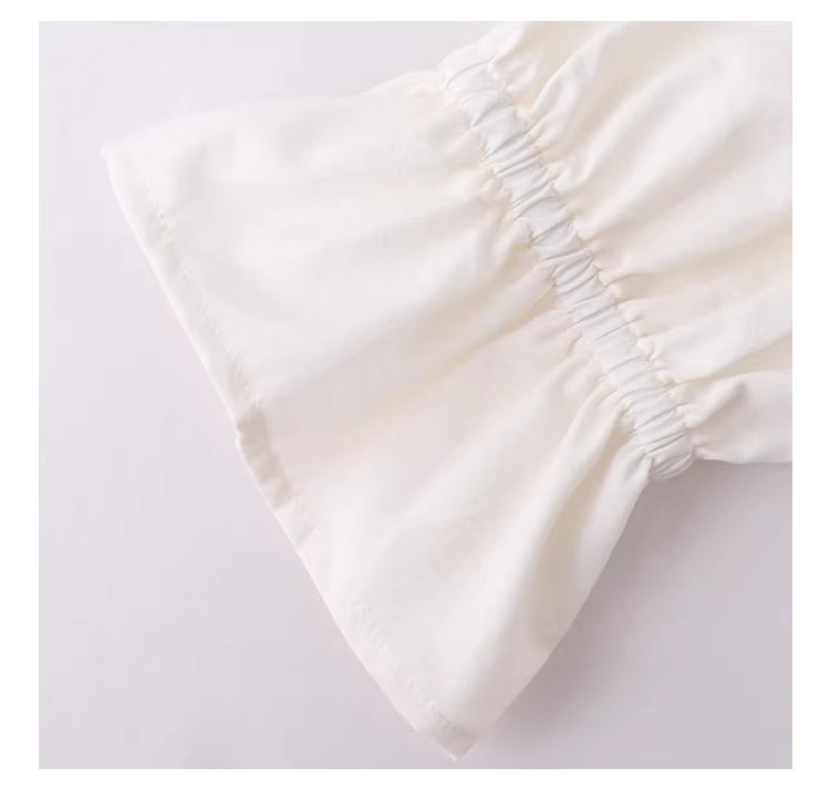 法式木耳邊綁帶V領襯衫女夏新款七分袖羈扣上衣,法式木耳邊綁帶V領襯衫女夏新款七分袖羈扣上衣,HBFS1055,法式木耳邊綁帶V領襯衫女夏新款七分袖羈扣上衣,法式甜美,木耳邊