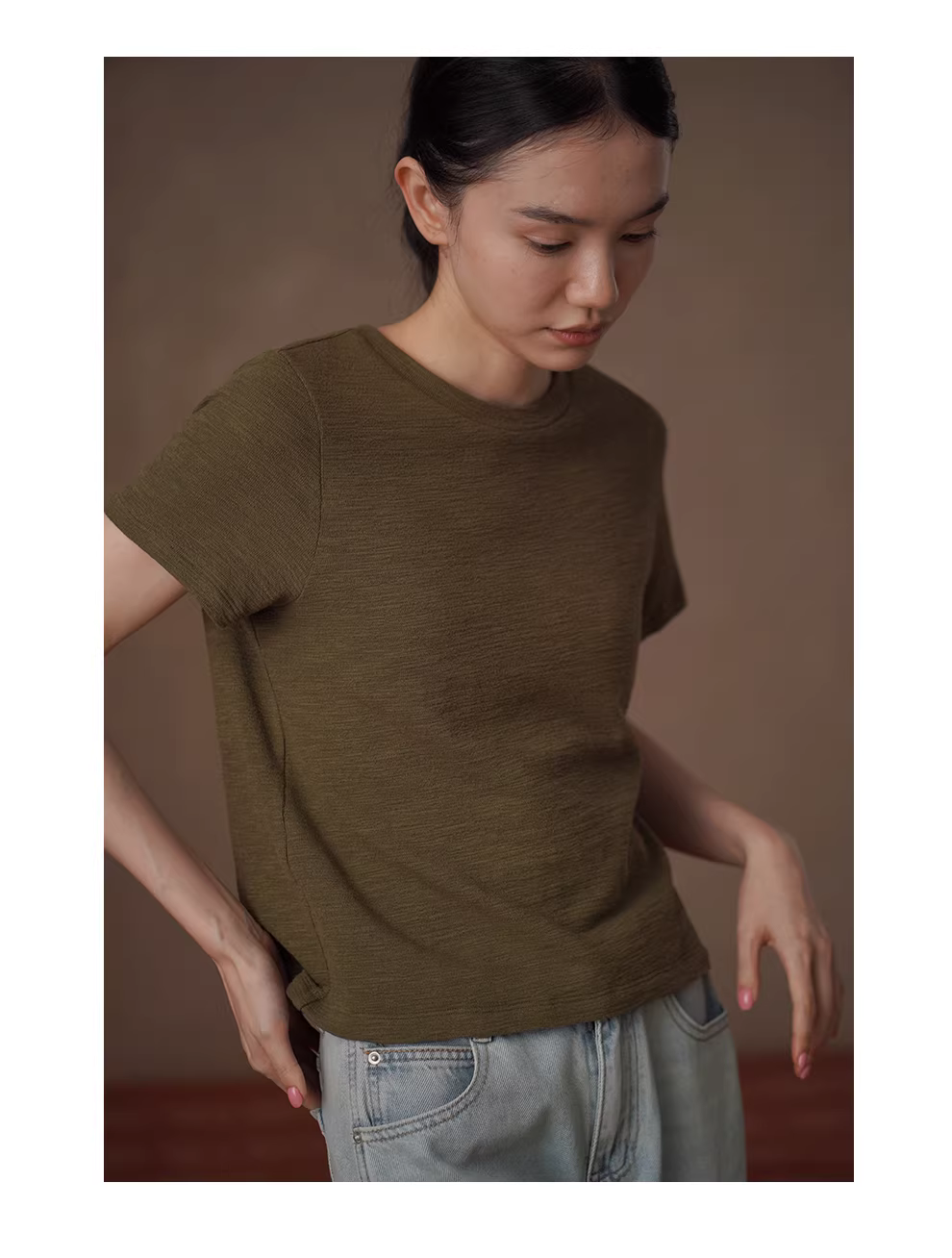 叢林假期基本款圓領T恤顯白彈性透氣合身短袖顯瘦上衣女,叢林假期基本款圓領T恤顯白彈性透氣合身短袖顯瘦上衣女,HBFS1068,叢林假期基本款圓領T恤顯白彈性透氣合身短袖顯瘦上衣女,基本耐穿,透氣彈性