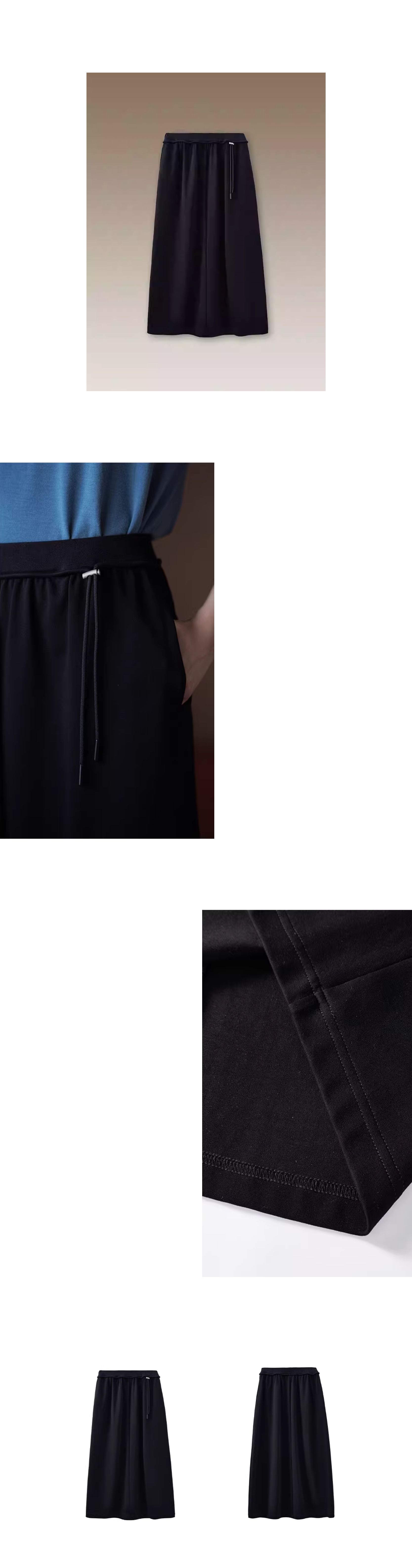 高智運動感衛衣料半身裙高腰可調式抽繩顯瘦直筒裙女,高智運動感衛衣料半身裙高腰可調式抽繩顯瘦直筒裙女,HBFS2013,高智運動感衛衣料半身裙高腰可調式抽繩顯瘦直筒裙女,舒適透氣,版型修飾