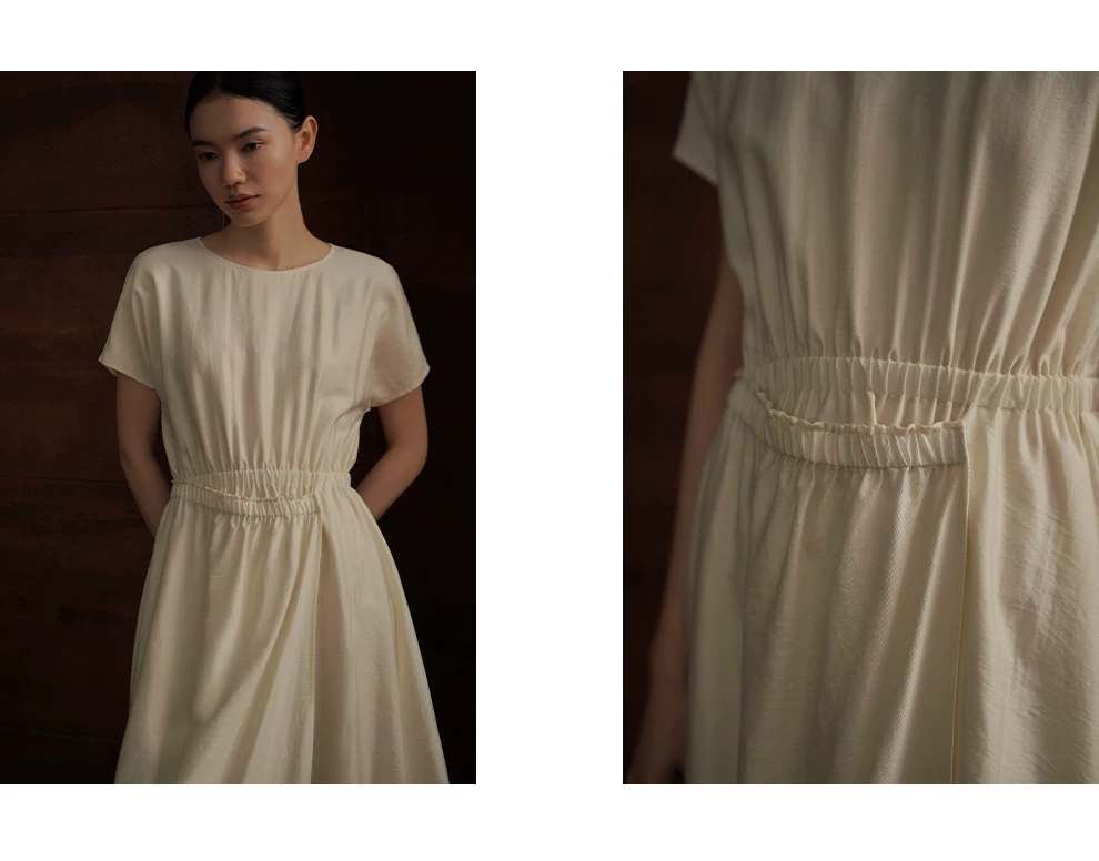 柔月光設計感纏繞式層次感鬆緊高腰圓領顯瘦洋裝女,柔月光設計感纏繞式層次感鬆緊高腰圓領顯瘦洋裝女,HBFS7044,柔月光設計感纏繞式層次感鬆緊高腰圓領顯瘦洋裝女,天絲涼感,腰腹鬆緊