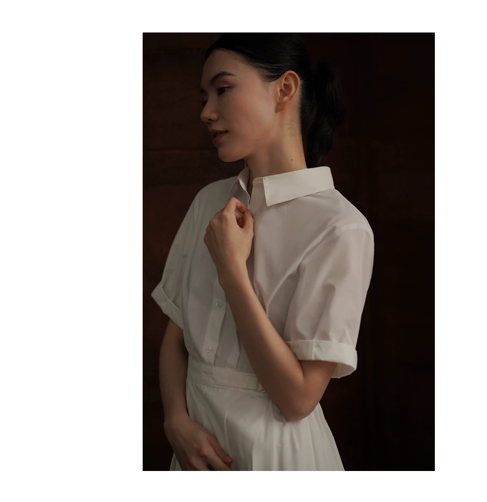 復古優雅可調式收腰顯瘦透氣棉感通勤經典款襯衫洋裝,復古優雅可調式收腰顯瘦透氣棉感通勤經典款襯衫洋裝,HBFS7048,復古優雅可調式收腰顯瘦透氣棉感通勤經典款襯衫洋裝,俐落知性,腰部調節