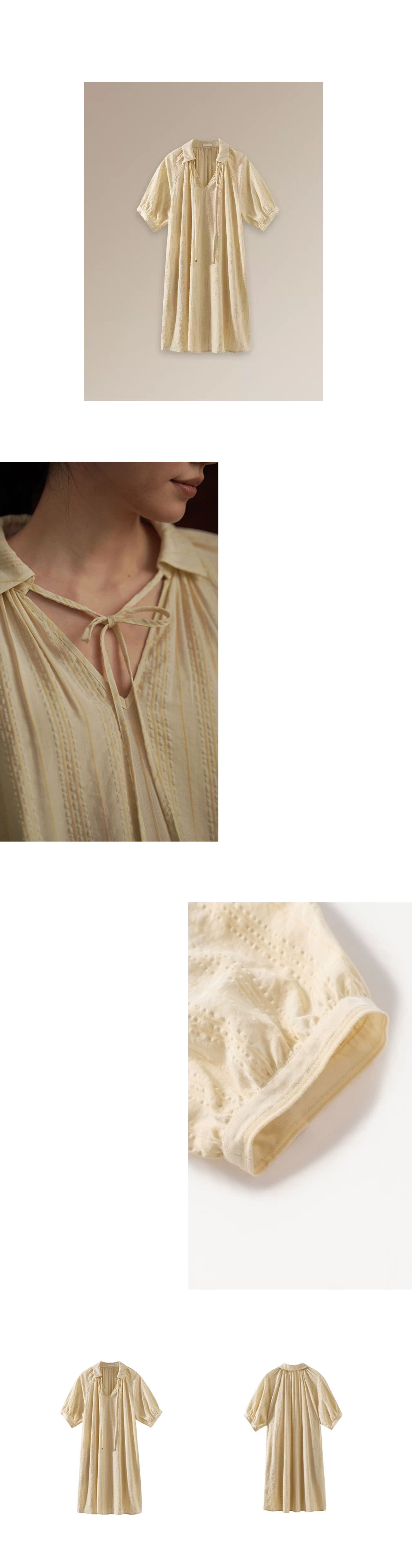 透氣親膚立體泡泡肌理細條紋寬鬆繫帶V領直筒顯瘦洋裝,透氣親膚立體泡泡肌理細條紋寬鬆繫帶V領直筒顯瘦洋裝,HBFS7050,透氣親膚立體泡泡肌理細條紋寬鬆繫帶V領直筒顯瘦洋裝,泡泡紋理,版型修飾