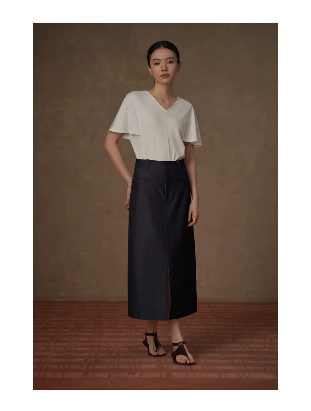 垂爽莫代爾紙片人T恤一體式連肩袖V領顯瘦寬鬆通勤上衣,垂爽莫代爾紙片人T恤一體式連肩袖V領顯瘦寬鬆通勤上衣,HBFS1122,垂爽莫代爾紙片人T恤一體式連肩袖V領顯瘦寬鬆通勤上衣,絲滑垂墜,剪裁優雅