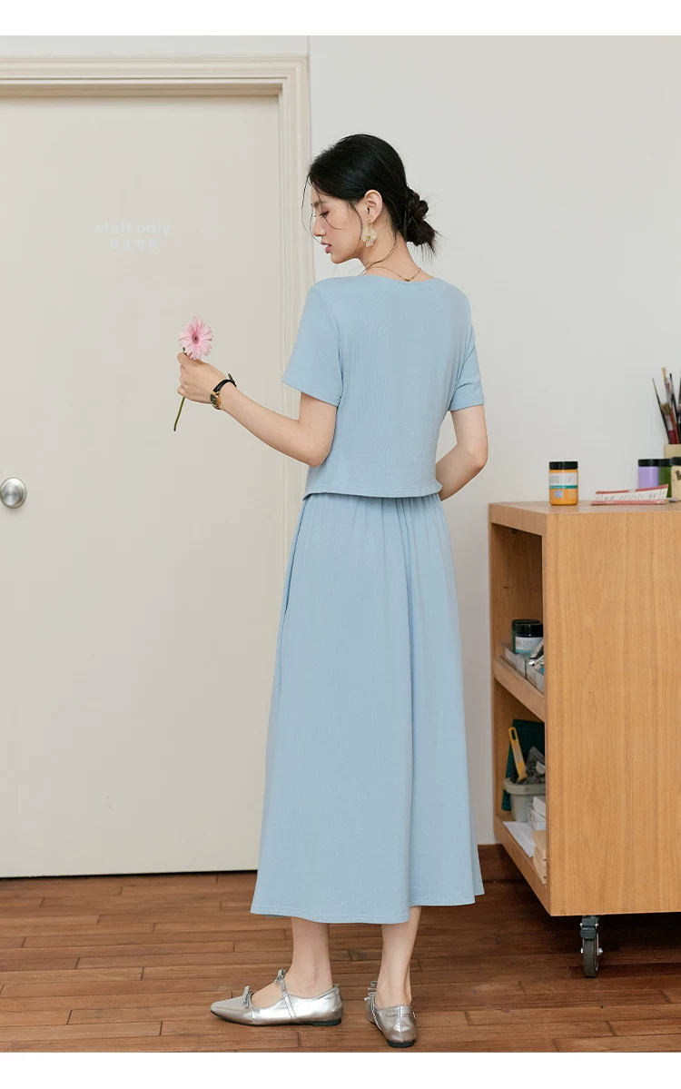 大尺碼假兩件短袖高知得體連身裙女2026新款夏季通勤穿搭裙子,大尺碼假兩件短袖高知得體連身裙女2026新款夏季通勤穿搭裙子,HBFS7113,大尺碼假兩件短袖高知得體連身裙女2026新款夏季通勤穿搭裙子,中大尺碼,兩件式套裝