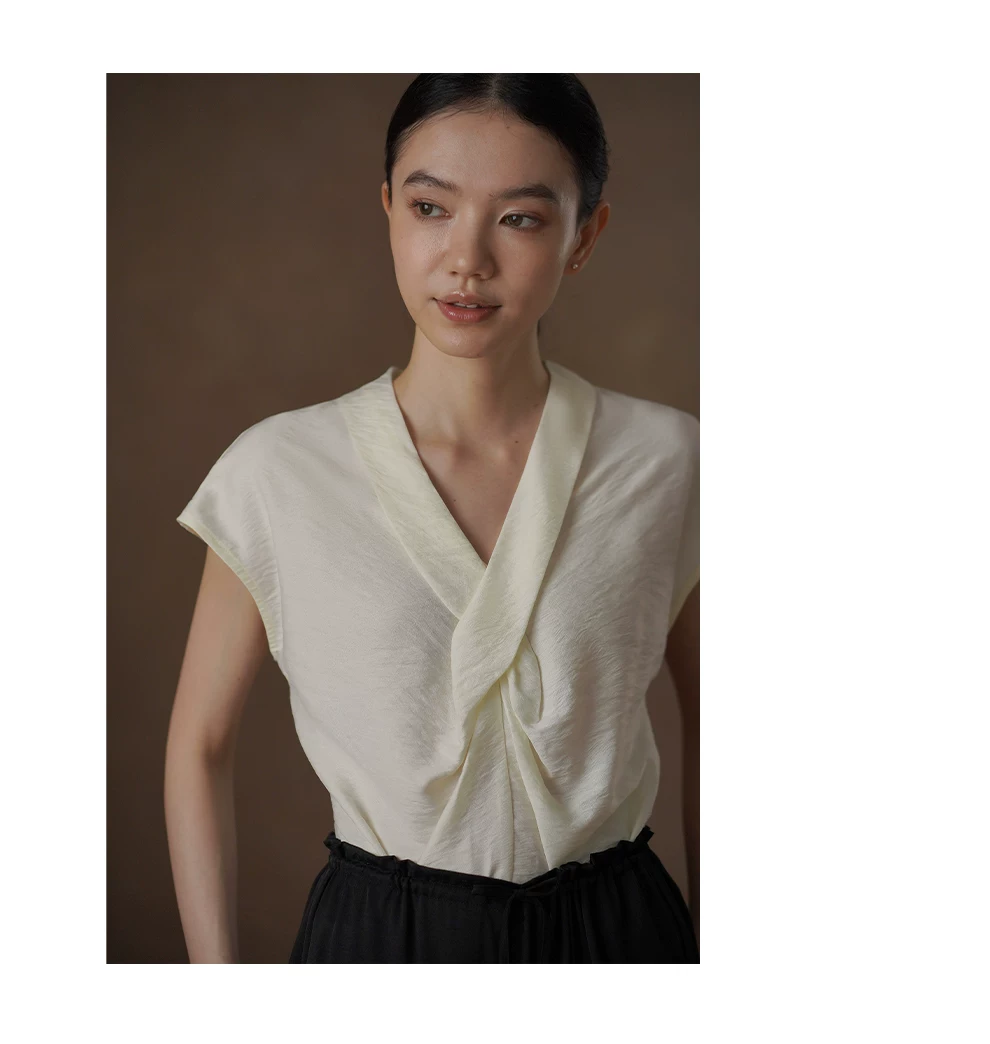 精緻姊姊交叉V領設計感優雅扭結收腰氣質垂順顯瘦上衣女,精緻姊姊交叉V領設計感優雅扭結收腰氣質垂順顯瘦上衣女,HBFS1365,精緻姊姊交叉V領設計感優雅扭結收腰氣質垂順顯瘦上衣女,交叉V領,優雅扭結