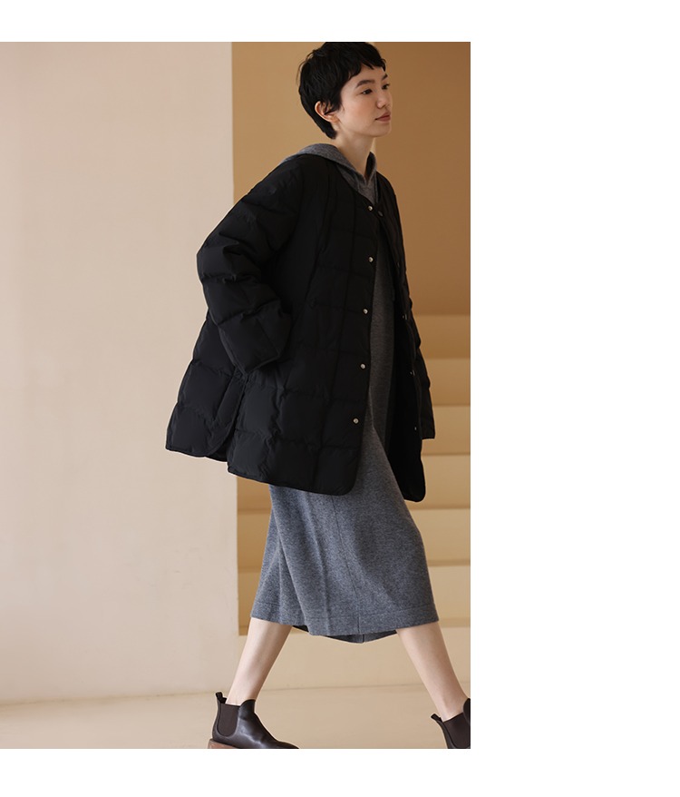 進口超細100%美利奴羊毛連帽寬鬆針織連身裙洋裝