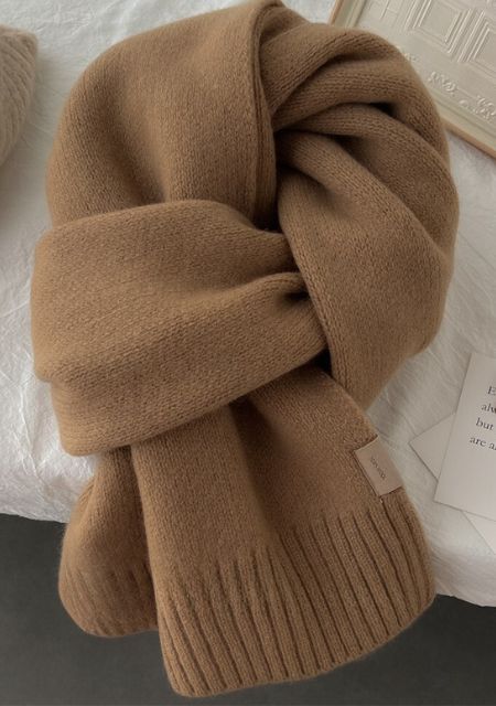 100%純羊毛圍巾~精選澳洲羊毛加厚加大保暖針織圍巾百搭男女圍脖