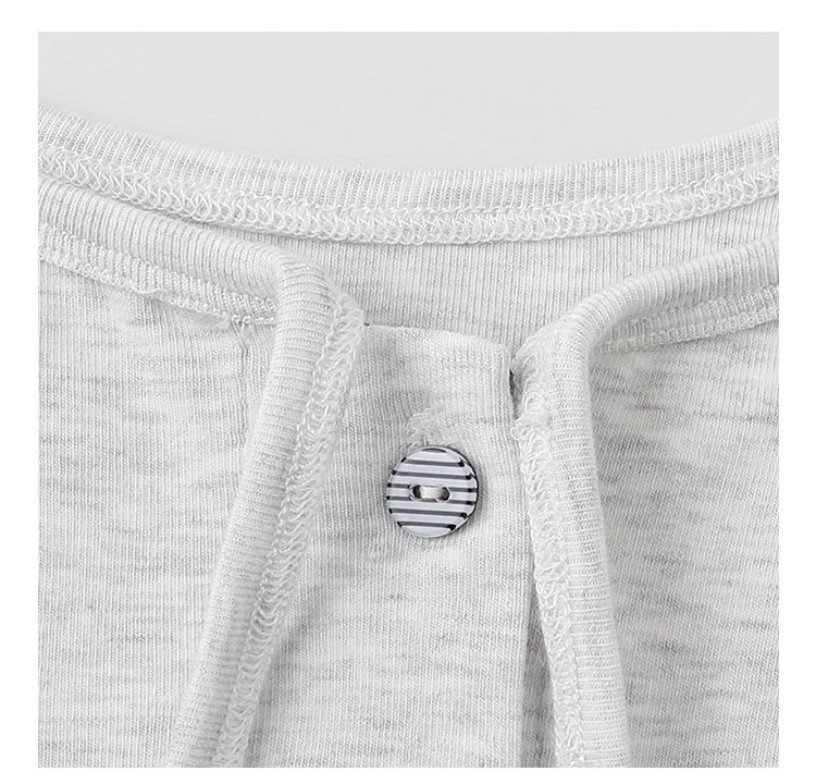 後排扣繫帶圓領衛衣T恤女秋季新款寬鬆長袖上衣