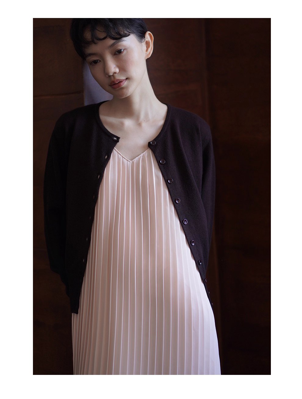 超細美奴羊毛蓬鬆軟糯圓領針織外套寬鬆通勤顯瘦開衫