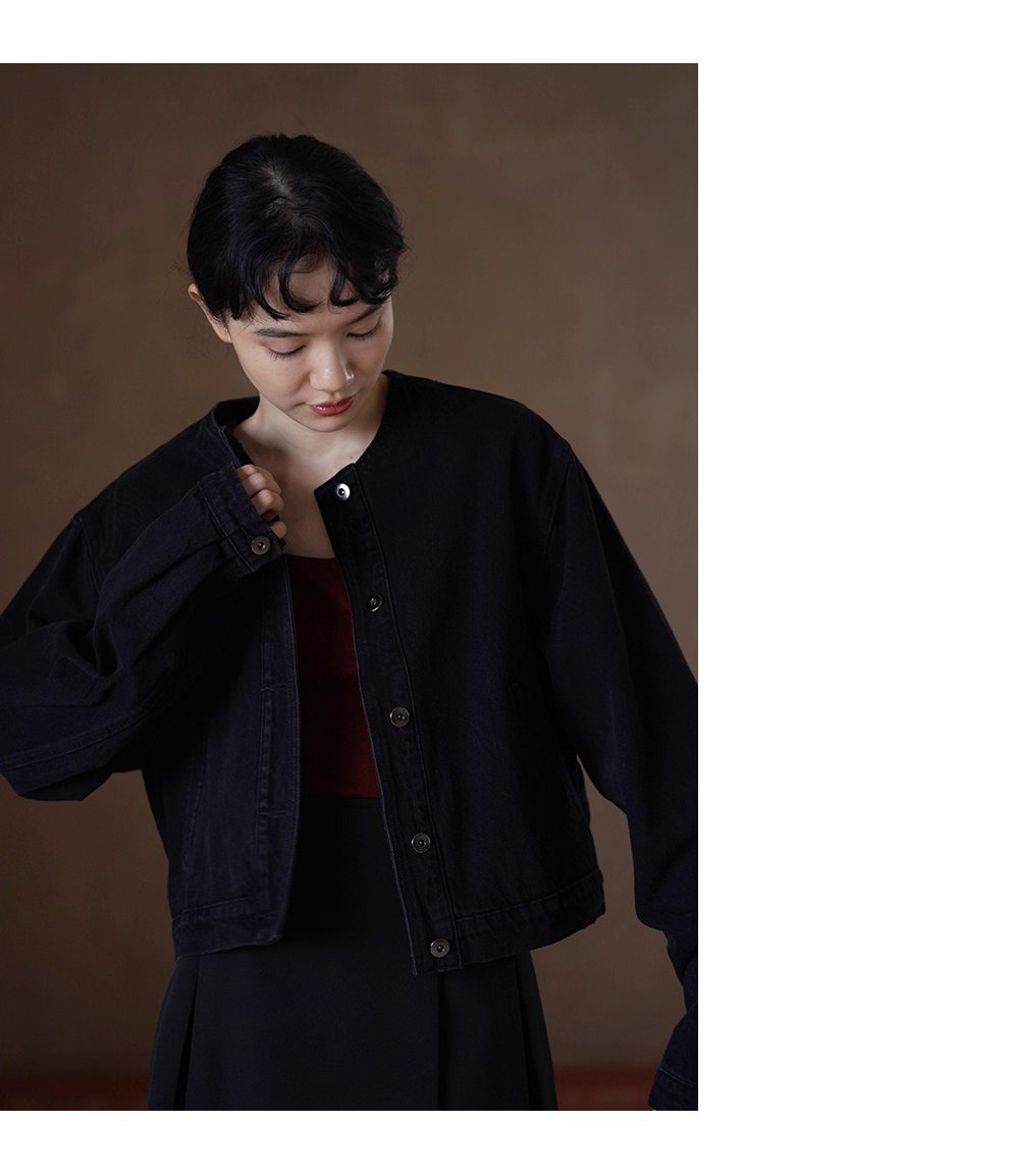 龐克牛仔做舊復古水洗寬鬆輪廓短款圓領顯瘦小個子外套