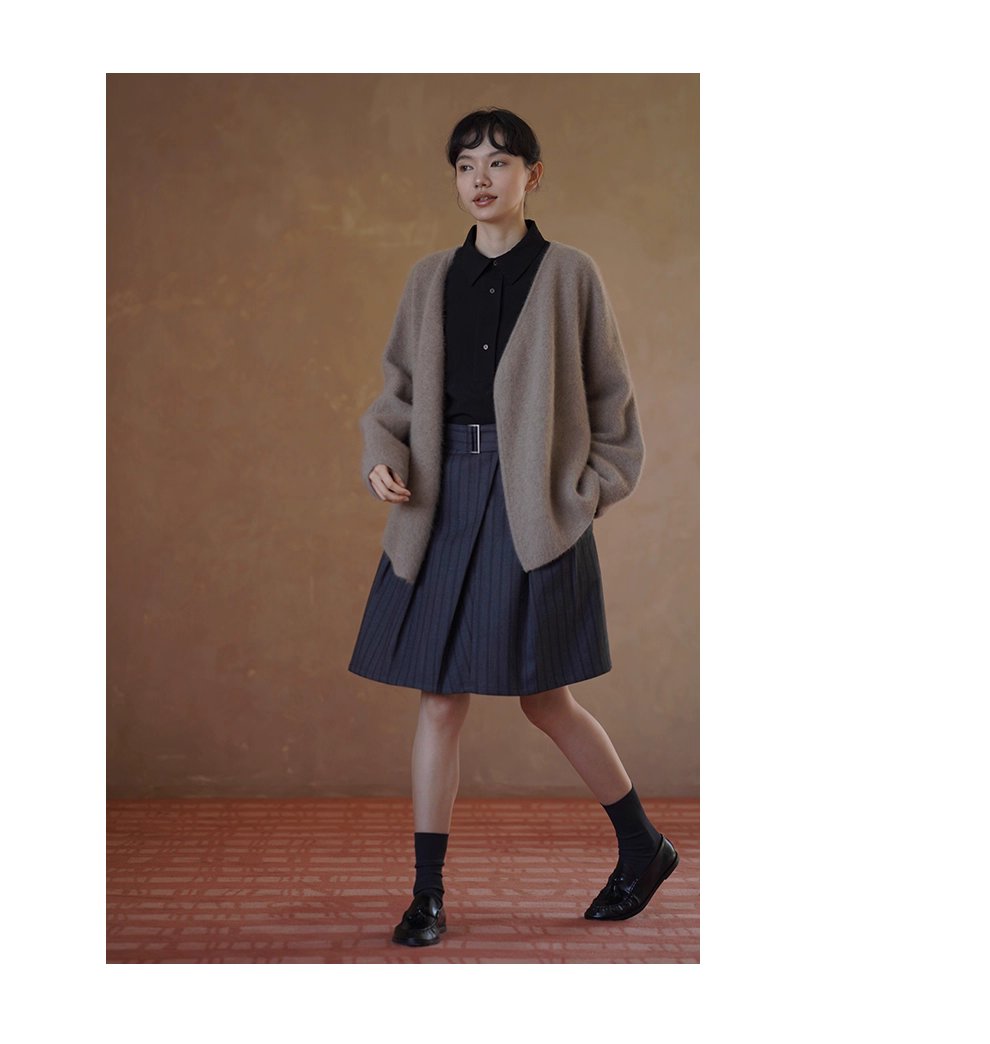 老錢氣質鬆弛寬鬆顯瘦半開門襟襯衫滑爽通勤長袖polo女