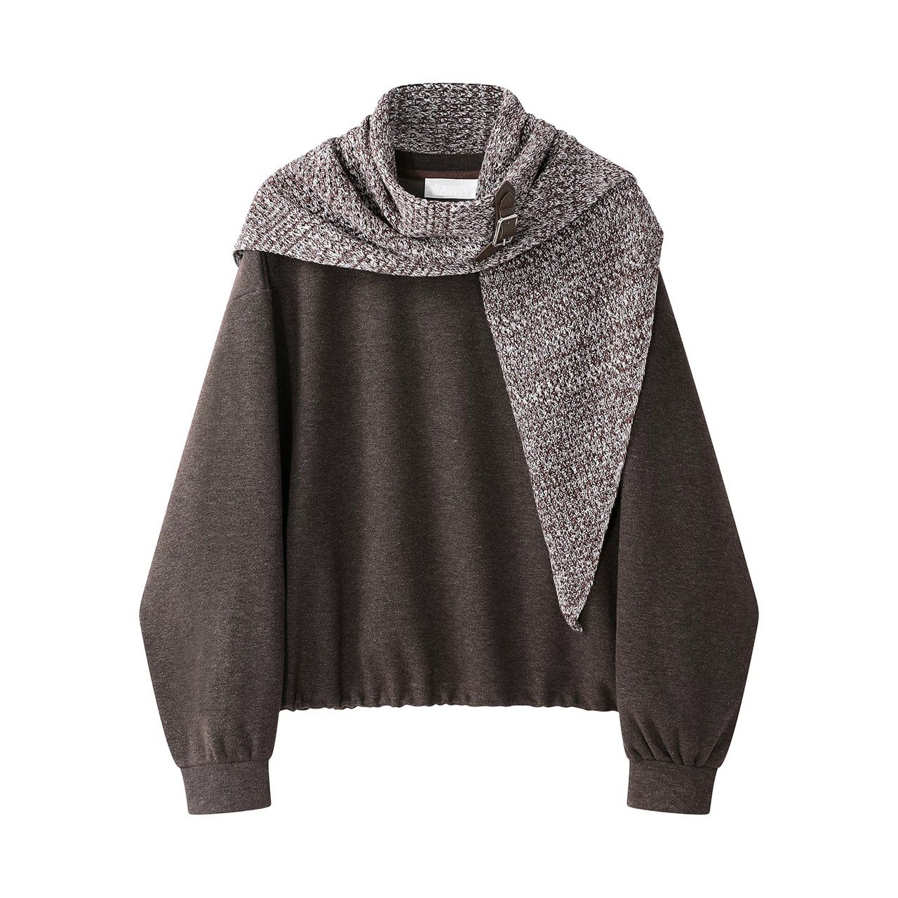 冬季慵懶風格寬鬆顯瘦抽繩衛衣垂感休閒褲闊腿套裝組