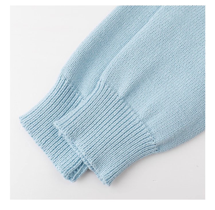 設計感木耳邊連結針織衫女秋季新款純棉長袖上衣,設計感木耳邊連結針織衫女秋季新款純棉長袖上衣,HBEW1096,設計感木耳邊連結針織衫女秋季新款純棉長袖上衣,圓領排扣,全棉面料