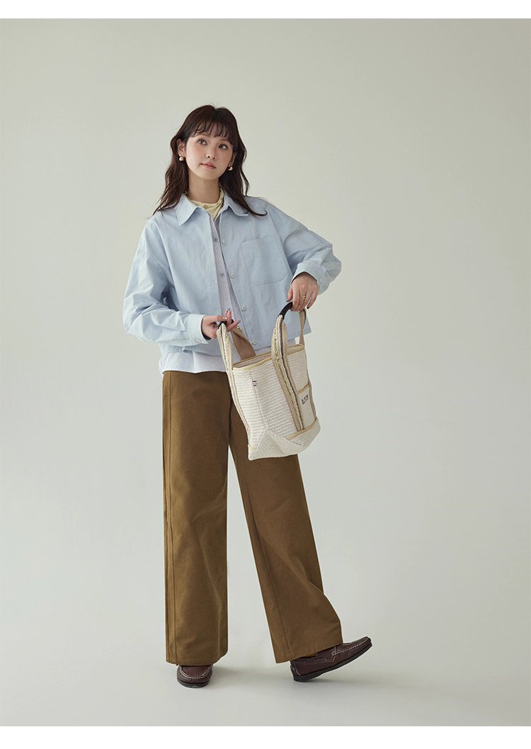 藍色假兩件外套襯衫女秋季超好看單排扣長袖上衣,藍色假兩件外套襯衫女秋季超好看單排扣長袖上衣,HBEW5073,藍色假兩件外套襯衫女秋季超好看單排扣長袖上衣,假兩件式,造型加分