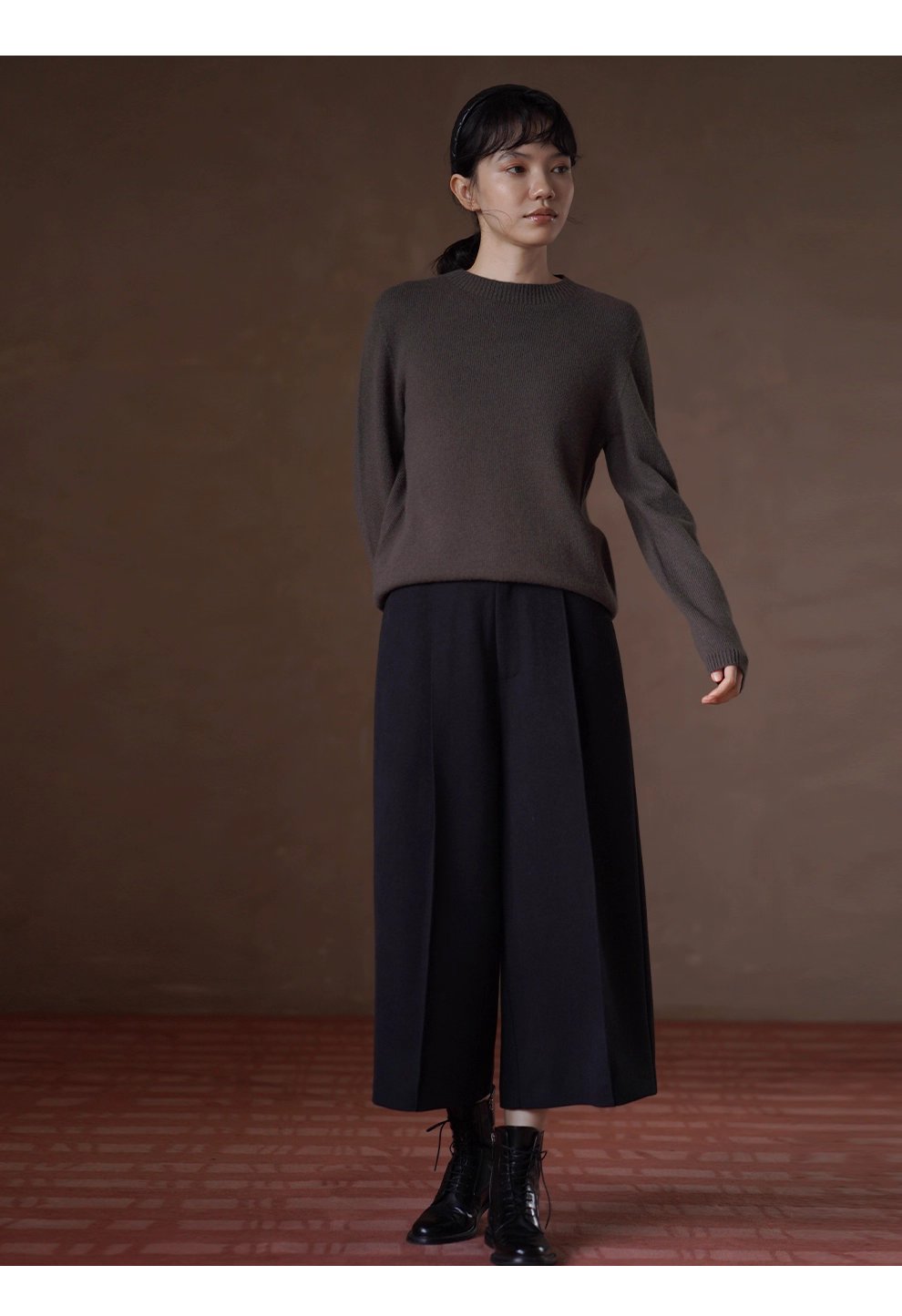 閉眼入基本款100綿羊毛寬鬆圓領柔軟內搭顯瘦針織上衣女