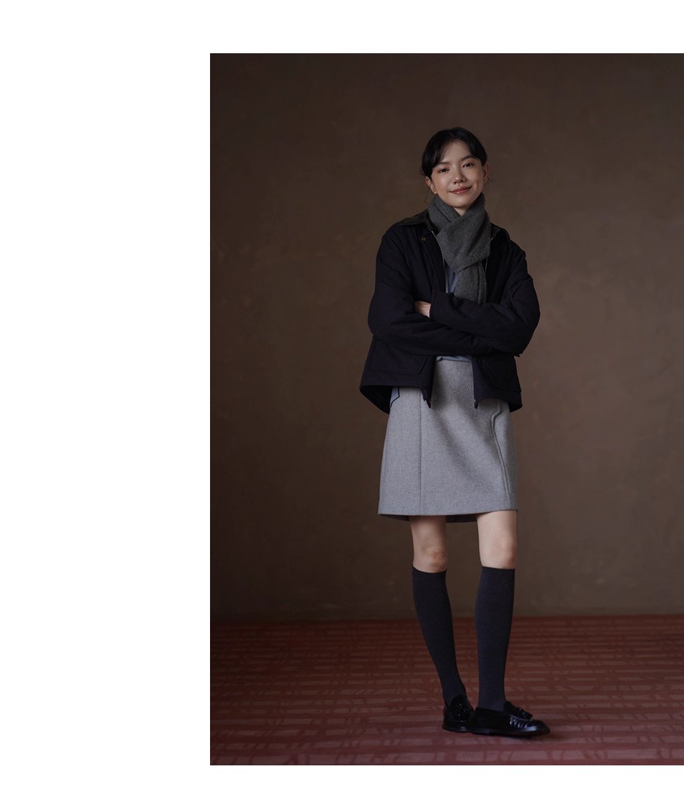 打破單調前片分割設計高腰短版顯瘦A字通勤毛呢半身裙女,打破單調前片分割設計高腰短版顯瘦A字通勤毛呢半身裙女,HBEW2022,打破單調前片分割設計高腰短版顯瘦A字通勤毛呢半身裙女,俐落剪裁,羊毛混紡