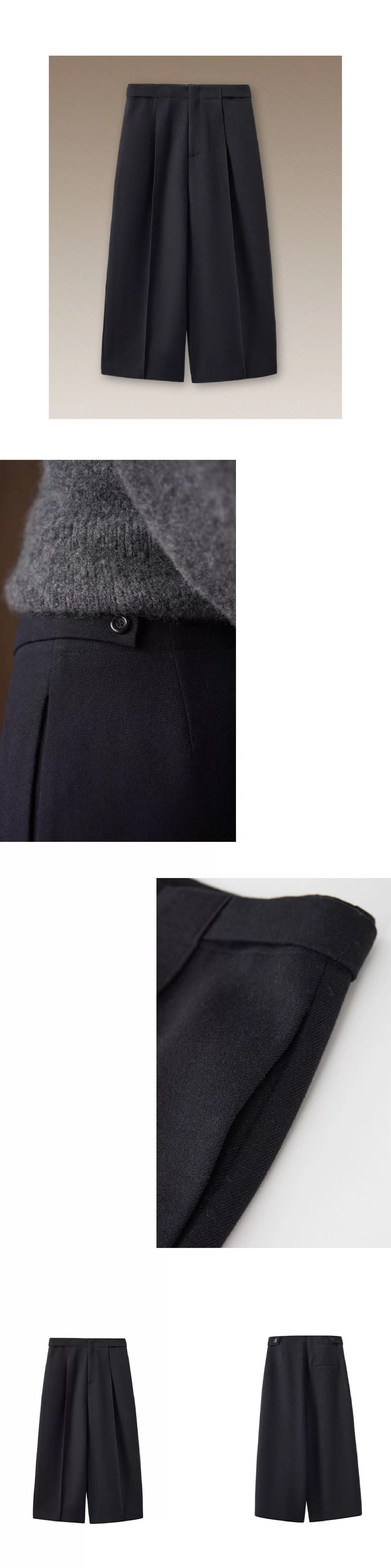 無聲藏肉挺縫線顯瘦時尚抗皺八分褲直筒寬鬆通勤西裝褲女,無聲藏肉挺縫線顯瘦時尚抗皺八分褲直筒寬鬆通勤西裝褲女,HBEW3037,無聲藏肉挺縫線顯瘦時尚抗皺八分褲直筒寬鬆通勤西裝褲女,扣袢設計,遮肉廓形