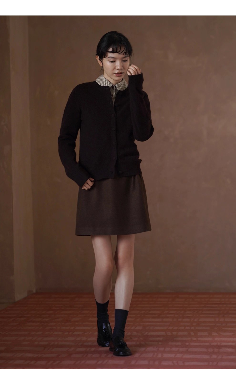 搭配公式含羊毛呢料A字後牛筋鬆緊高腰顯瘦短款半身裙女,搭配公式含羊毛呢料A字後牛筋鬆緊高腰顯瘦短款半身裙女,HBEW2024,搭配公式含羊毛呢料A字後牛筋鬆緊高腰顯瘦短款半身裙女,A字裙型,羊毛混紡