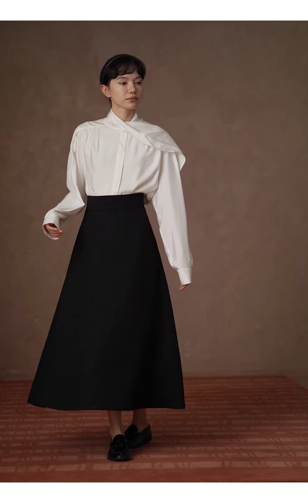 優雅起舞高質斜紋布料A字顯瘦裙擺長通勤高腰半身裙女,優雅起舞高質斜紋布料A字顯瘦裙擺長通勤高腰半身裙女,HBEW2026,優雅起舞高質斜紋布料A字顯瘦裙擺長通勤高腰半身裙女,通勤俐落,斜紋面料